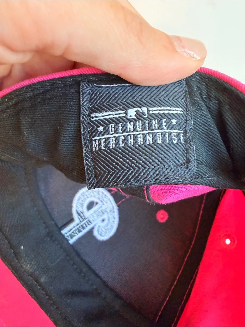 Kids Pink Philadelphia Phillies Baseball Cap with Embroidered 'P' and Heart